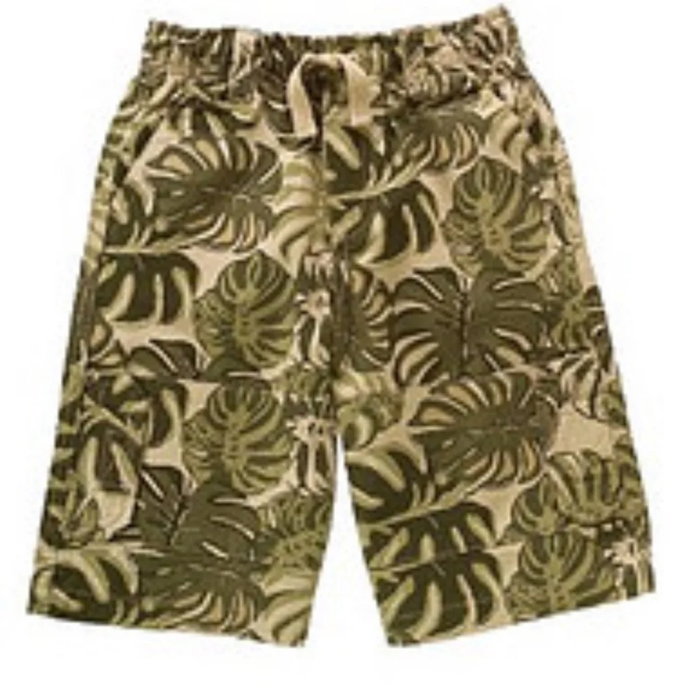 NWT Gymboree Global Surf Canvas Leaf Shorts Size 3